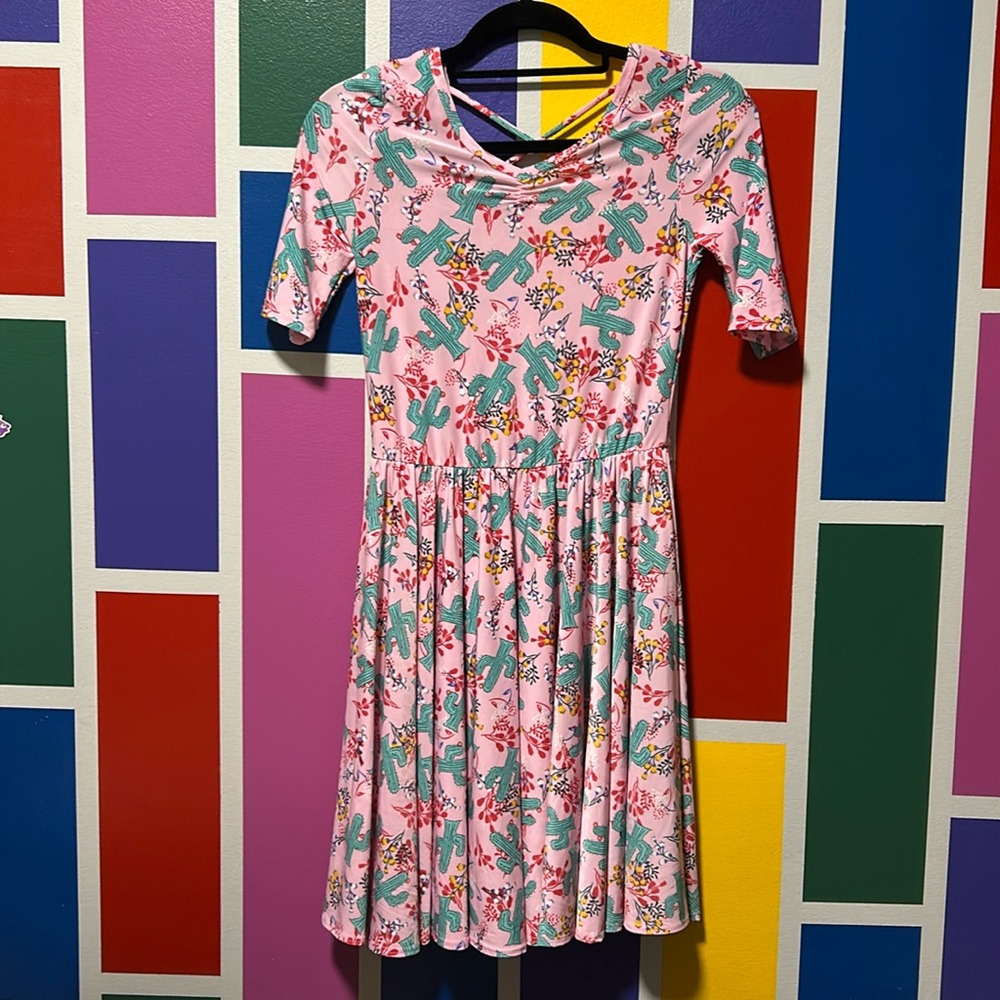 DotDot Smile Desert cactus flower print size 12-14 Ballerina twirl